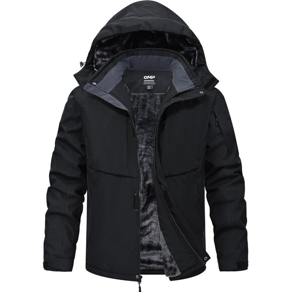 Men with Hoode Ski Snow Snowboarding Waterproof Fleece Liner Coats Windproof.